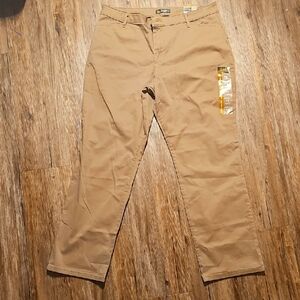 NWT Womens Lees Khaki Effortless Wash & Wear Chinos 12P